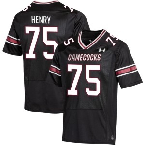 #75 Cason Henry University of South Carolina Black Men Jerseys High School College Football 248417-550