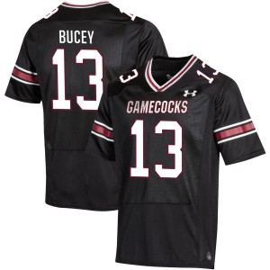 #13 David Bucey University of South Carolina Black Men Jerseys Official College Football 705452-496