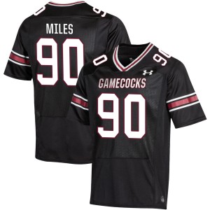 #90 Davonte Miles Gamecocks Black Men's Jersey Official College Football 653011-982