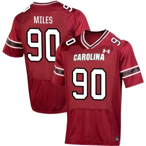 #90 Davonte Miles University of South Carolina Garnet Men's Jersey Player College Football 972846-495