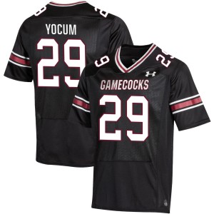 #29 Gunnar Yocum Gamecocks Black Men Jersey Replica College Football 323366-947