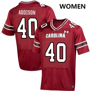 #40 Anthony Addison Gamecocks Garnet Women's Jerseys Game College Football 621970-446