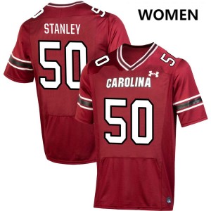 #50 Boaz Stanley Gamecocks Garnet Women's Jersey Replica College Football 276580-496