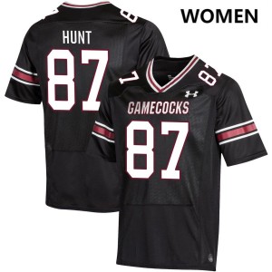 #87 Brady Hunt South Carolina Gamecocks Black Womens Jerseys Replica College Football 608194-175