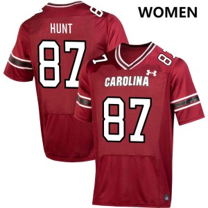 #87 Brady Hunt South Carolina Garnet Women's Jerseys Replica College Football 924911-768
