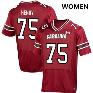 #75 Cason Henry South Carolina Garnet Womens Jersey Player College Football 223571-588