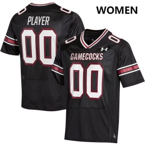 #00 Custom South Carolina Gamecocks Black Women's Jersey University College Football 518908-999