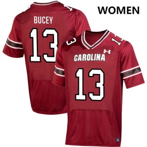 #13 David Bucey South Carolina Garnet Womens Jersey Alumni College Football 458021-239