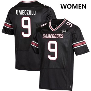 #9 Desmond Umeozulu Gamecocks Black Women Jersey 2025-26 College Football 161339-816