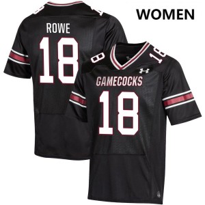#18 Brian Rowe South Carolina Gamecocks Black Womens Jersey Player College Football 900939-744