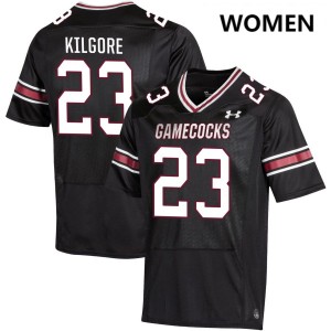 #23 Gerald Kilgore Gamecocks Black Women's Jerseys Limited College Football 679209-813
