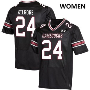 #24 Jalon Kilgore Gamecocks Black Women Jerseys University College Football 676749-419