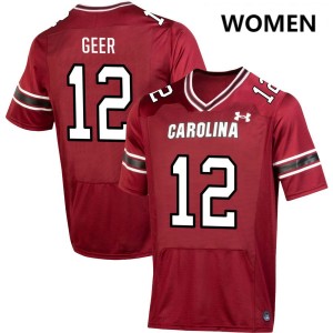 #12 Jatius Geer Gamecocks Garnet Women Jerseys Alumni College Football 768780-157