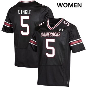 #5 Jordan Dingle University of South Carolina Black Women's Jerseys Replica College Football 416677-770