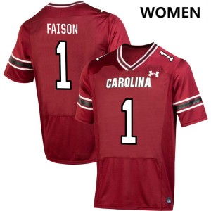 #1 Rahsul Faison South Carolina Gamecocks Garnet Women Jerseys 2025 College Football 643821-301
