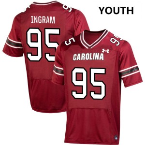 #95 Christian Ingram South Carolina Gamecocks Garnet Youth Jerseys Embroidery College Football 356257-443