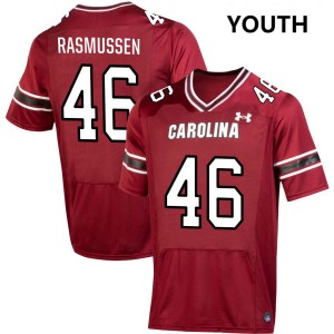 #46 Cole Rasmussen South Carolina Garnet Youth Jersey 2025-26 College Football 379995-459