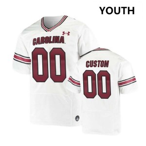 #00 Custom South Carolina Gamecocks White Youth Jersey Limited College Football 127897-934