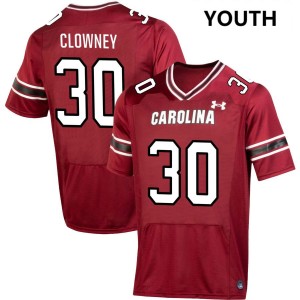 #30 Demon Clowney University of South Carolina Garnet Youth Jerseys Limited College Football 842375-523