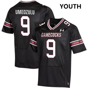 #9 Desmond Umeozulu Gamecocks Black Youth Jerseys Embroidery College Football 474944-477