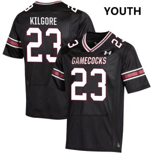 #23 Gerald Kilgore University of South Carolina Black Youth Jerseys Embroidery College Football 599533-414