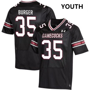 #35 Jackson Burger Gamecocks Black Youth Jersey Official College Football 231094-537