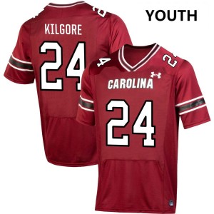 #24 Jalon Kilgore South Carolina Garnet Youth Jerseys Game College Football 530491-139