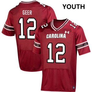 #12 Jatius Geer South Carolina Garnet Youth Jerseys Game College Football 905781-503