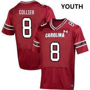 #8 Judge Collier Gamecocks Garnet Youth Jerseys Embroidery College Football 174569-853